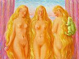 Rene Magritte Famous Paintings - The Sea of Flames